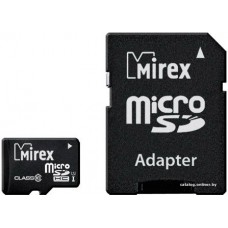 Карта памяти Mirex microSDHC UHS-I (Class 10) 32GB + адаптер [13613-ADSUHS32]