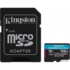 Карта памяти Kingston Canvas Go! Plus microSDXC 128GB (с адаптером)