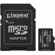 Карта памяти Kingston Canvas Select Plus microSDXC 64GB SDCS3/64GB (с адаптером)