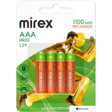 Аккумулятор Mirex AAA 1100mAh 4 шт HR03-11-E4