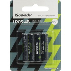 Батарейка Defender AAA 4 шт. LR03-4B