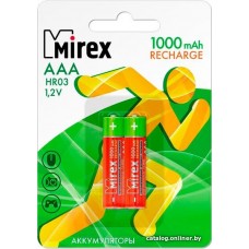Аккумуляторы Mirex AAA 1000mAh 2 шт HR03-10-E2
