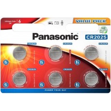 Батарейка Panasonic CR2025 CR-2025EL/6BW (6 шт)