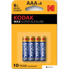 Батарейка Kodak Max super alkaline AAA LR03 BL-4 4 шт