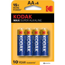 Батарейка Kodak Max super alkaline AA LR6 BL-4 4 шт