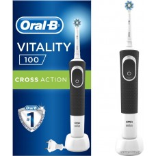 Электрическая зубная щетка Oral-B Vitality 100 Cross Action D100.413.1 (с переходником на евровилку, черный)