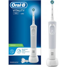 Электрическая зубная щетка Oral-B Vitality 100 Cross Action D100.413.1 (с переходником на евровилку, белый)