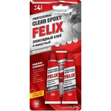 Felix Клей эпоксидный для металла прозрачный 2x17мл 411040064