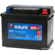 Автомобильный аккумулятор Hawk 60 R+ (60 А·ч)