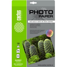 Фотобумага CACTUS Глянцевая A4 130 г/м2 50 л