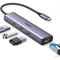 USB-хаб  Ugreen CM475 USB C to Ethernet 60600