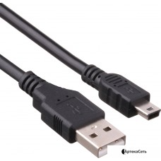 Кабель ExeGate EX191079RUS USB Type-A - miniUSB (1 м, черный)