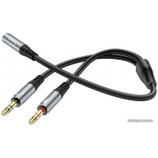 Адаптер Hoco UPA21 Jack 3.5 (M) - х2 Jack 3.5 (F)