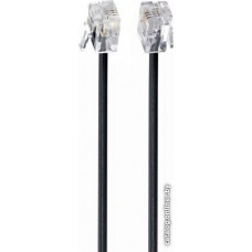 Кабель Cablexpert TC6P4C-2M-BK RJ11 - RJ11 (2 м, черный)