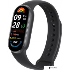 Фитнес-браслет Xiaomi Smart Band 9 (черный, с черным силиконовым ремешком, международная версия)