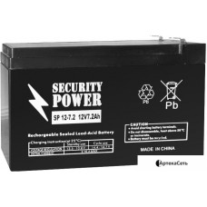 Аккумулятор для ИБП Security Power SP 12-7.2 F2 (12В/7.2 А·ч)