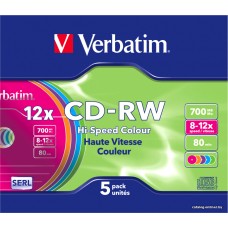 CD-RW диск Verbatim 700Mb 12x 43167 (5 шт.)