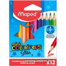 Набор цветных карандашей Maped Mini Color Peps Star 832500 (12 шт)
