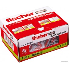 Дюбель универсальный Fischer DuoPower 6 x 30 555006 (100 шт)