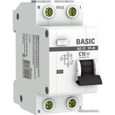 Дифференциальный автомат EKF Basic АД-12 1P+N 16А 30мА АС C DA12-16-30-bas