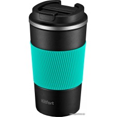 Термокружка Kitfort KT-1227 500 мл (черный/бирюзовый)