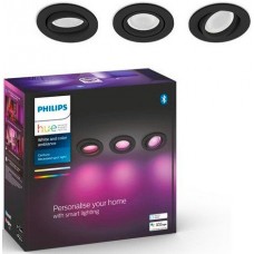 Спот Philips Hue White and Color Ambiance Centura (3 шт, черный)