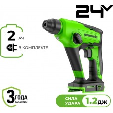 Перфоратор Greenworks GD24SDS1K2 3803107UA (с 1-им АКБ)