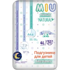 Подгузники MIU Premium Natural 4L-Maxi (50 шт)